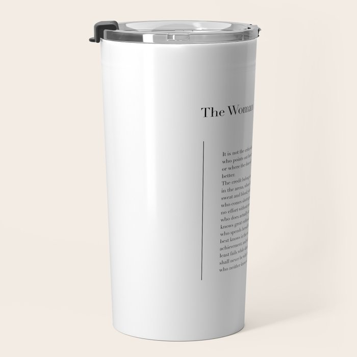 The Woman in the Arena by Theodore Roosevelt Travel Mug Gallery Image 3