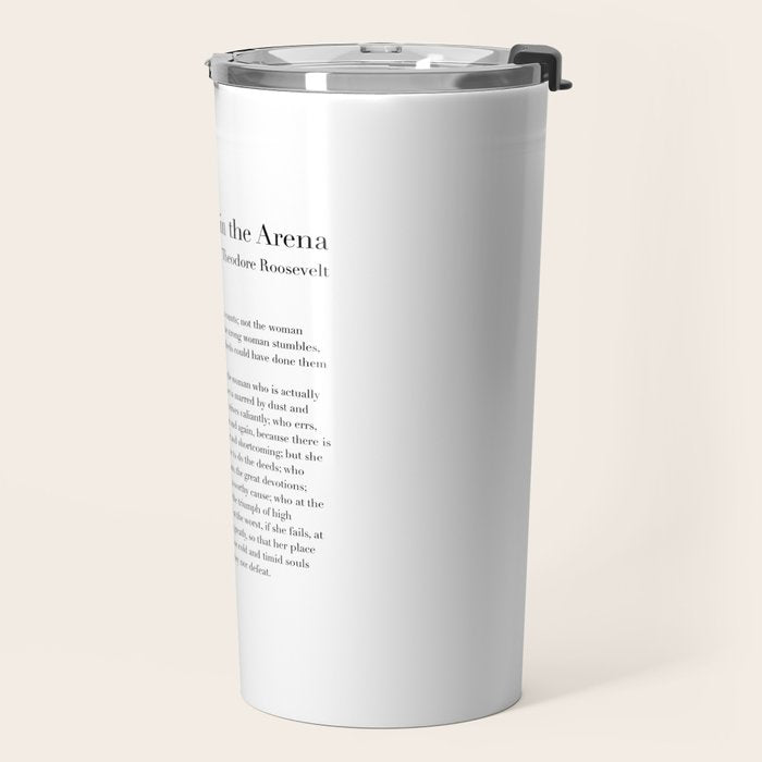 The Woman in the Arena by Theodore Roosevelt Travel Mug Gallery Image 2