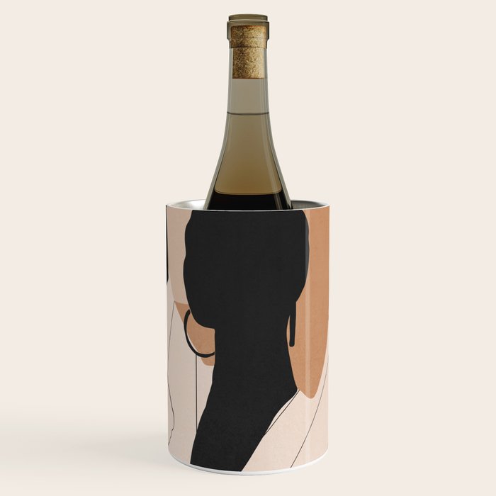 Minimal Abstract Art Sunset Girl 2 Wine Chiller Gallery Image 1