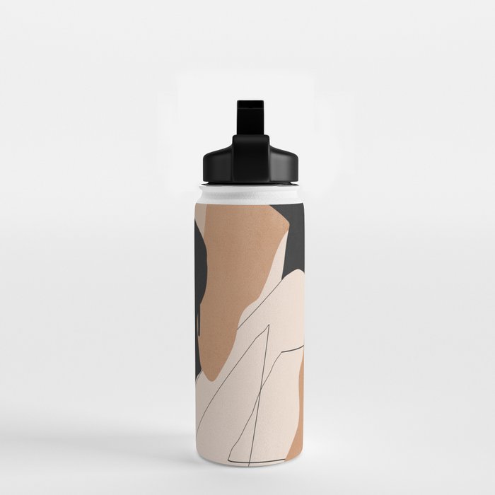 Minimal Abstract Art Sunset Girl 2 Water Bottle Gallery Image 2