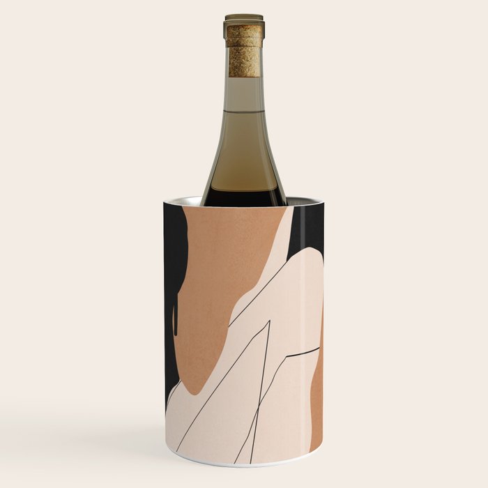 Minimal Abstract Art Sunset Girl 2 Wine Chiller Gallery Image 3