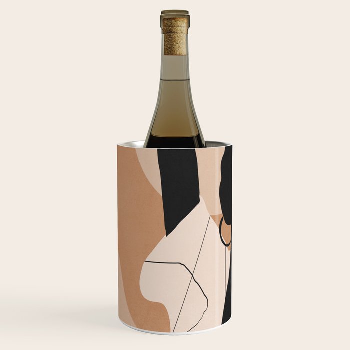 Minimal Abstract Art Sunset Girl 2 Wine Chiller Gallery Image 2