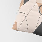 Minimal Abstract Art Sunset Girl 2 Pillow Sham Gallery Image 4