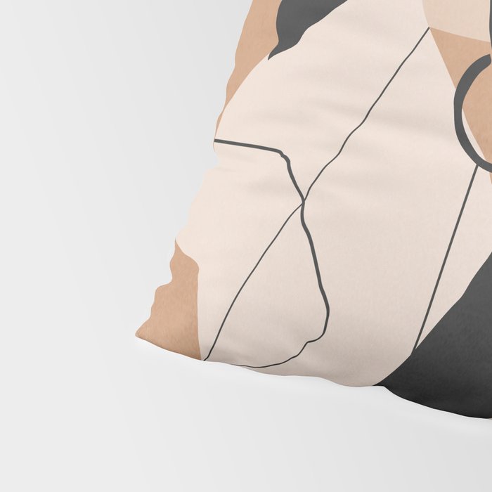 Minimal Abstract Art Sunset Girl 2 Pillow Sham Gallery Image 4