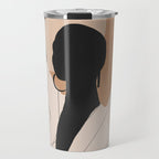 Minimal Abstract Art Sunset Girl 2 Travel Mug Gallery Image 1