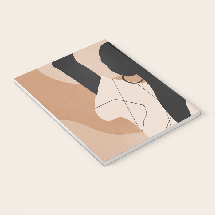 Minimal Abstract Art Sunset Girl 2 Notebook Gallery Image 3