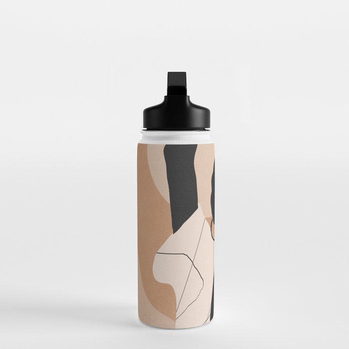 Minimal Abstract Art Sunset Girl 2 Water Bottle Gallery Image 3