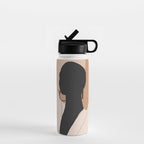 Minimal Abstract Art Sunset Girl 2 Water Bottle Gallery Image 1