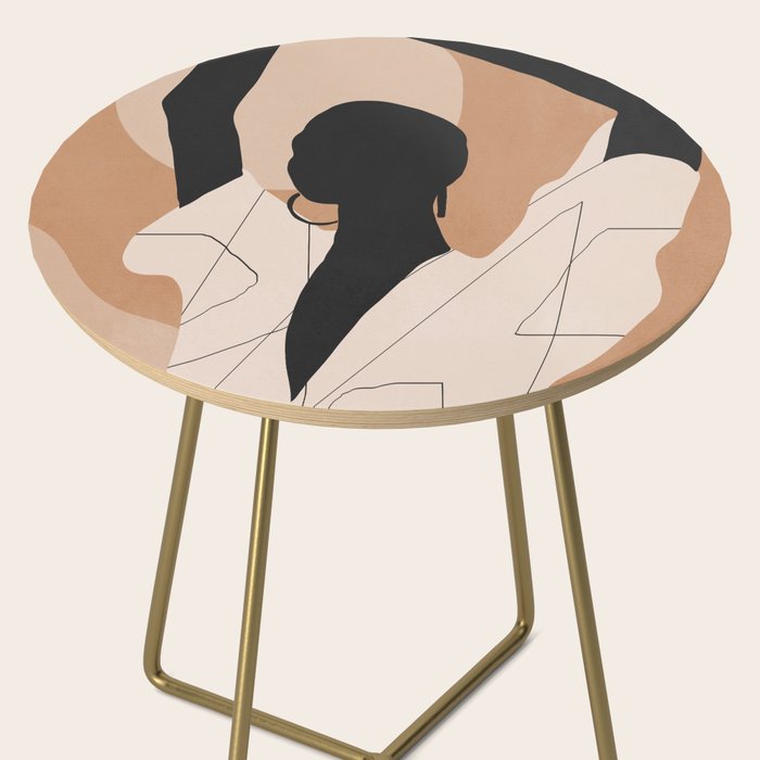 Minimal Abstract Art Sunset Girl 2 Side Table Gallery Image 2