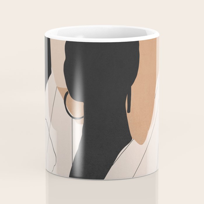 Minimal Abstract Art Sunset Girl 2 Coffee Mug Gallery Image 4