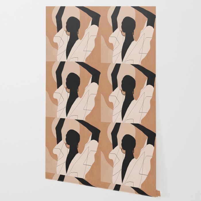 Minimal Abstract Art Sunset Girl 2 Wallpaper Gallery Image 2