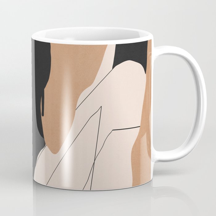 Minimal Abstract Art Sunset Girl 2 Coffee Mug Gallery Image 1