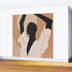 Minimal Abstract Art Sunset Girl 2 Wall Mural Gallery Image 2