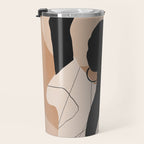 Minimal Abstract Art Sunset Girl 2 Travel Mug Gallery Image 3