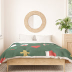 Geometric christmas decoration pattern Duvet Cover Gallery Image 3