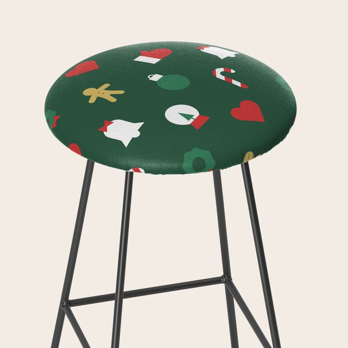 Geometric christmas decoration pattern Stool Gallery Image 2