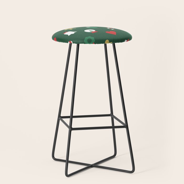 Geometric christmas decoration pattern Stool Gallery Image 1