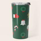 Geometric christmas decoration pattern Travel Mug Gallery Image 2