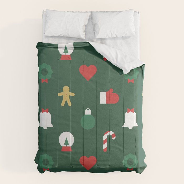 Geometric christmas decoration pattern Comforter Gallery Image 1