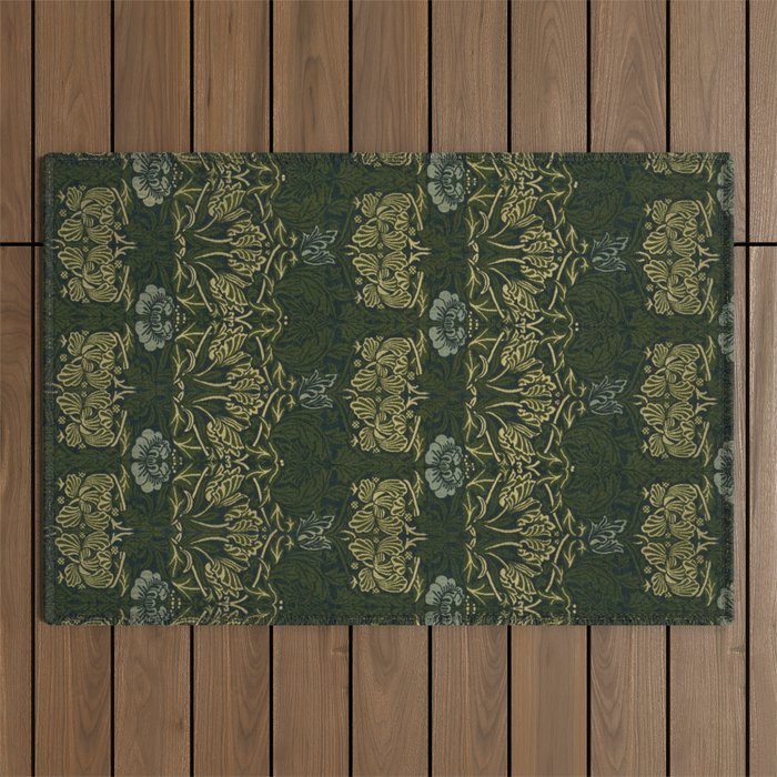 William Morris "Tulip and rose" 1. Outdoor Rug Gallery Image 1