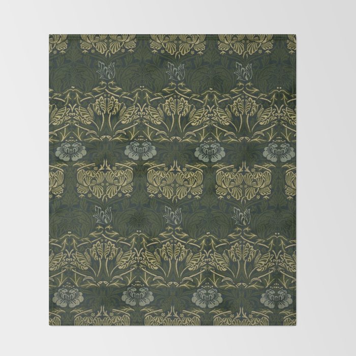 William Morris "Tulip and rose" 1. Throw Blanket Gallery Image 2