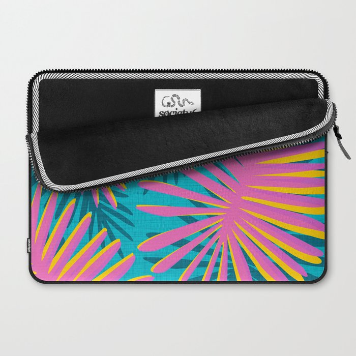 Mid Mod Pink Palm Trees Laptop Sleeve Gallery Image 2