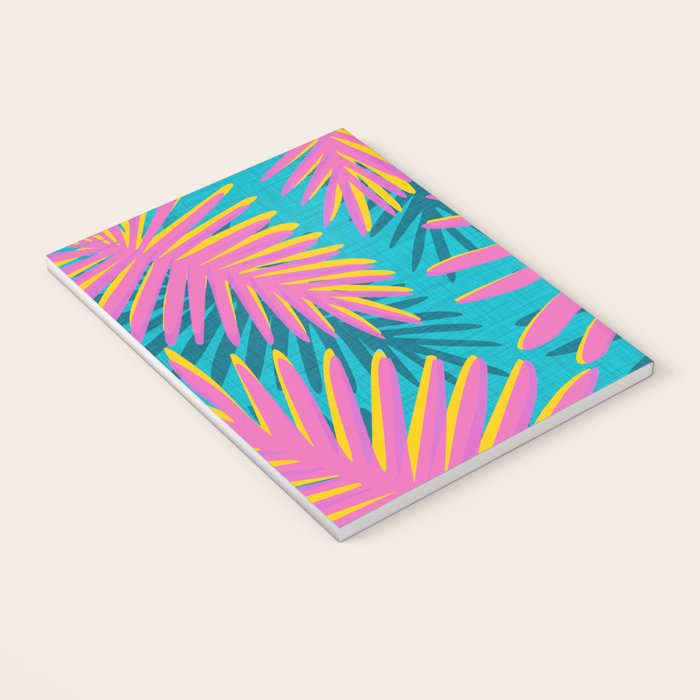Mid Mod Pink Palm Trees Notebook Gallery Image 3
