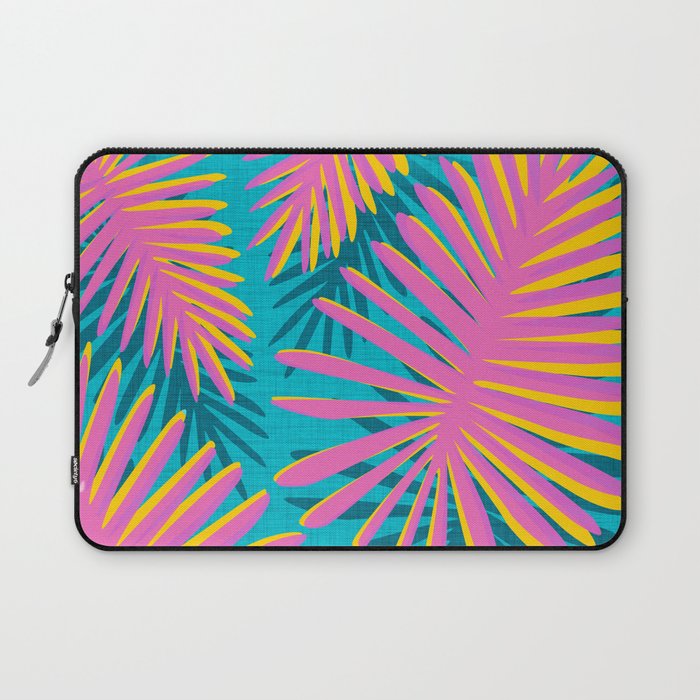 Mid Mod Pink Palm Trees Laptop Sleeve Gallery Image 1