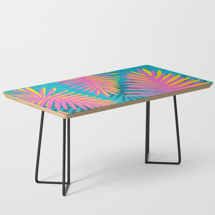 Mid Mod Pink Palm Trees Coffee Table Gallery Image 1