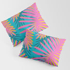 Mid Mod Pink Palm Trees Pillow Sham Gallery Image 3