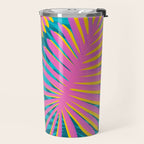 Mid Mod Pink Palm Trees Travel Mug Gallery Image 2