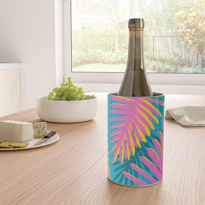 Mid Mod Pink Palm Trees Wine Chiller Gallery Image 4