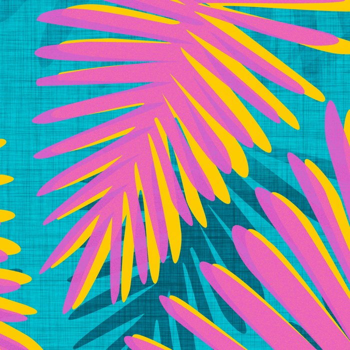 Mid Mod Pink Palm Trees Coffee Mug Gallery Image 2