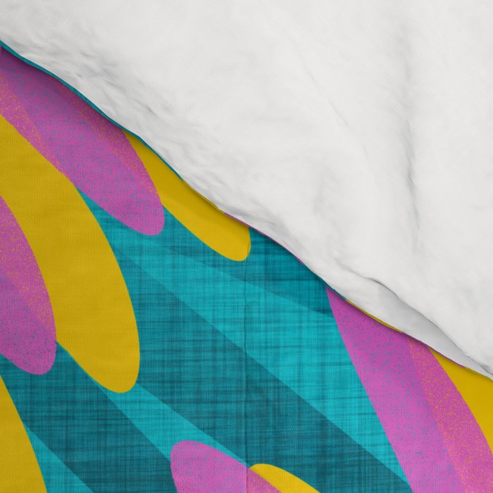 Mid Mod Pink Palm Trees Comforter Gallery Image 4