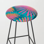 Mid Mod Pink Palm Trees Stool Gallery Image 2