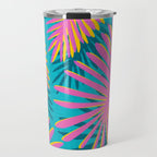 Mid Mod Pink Palm Trees Travel Mug Gallery Image 1