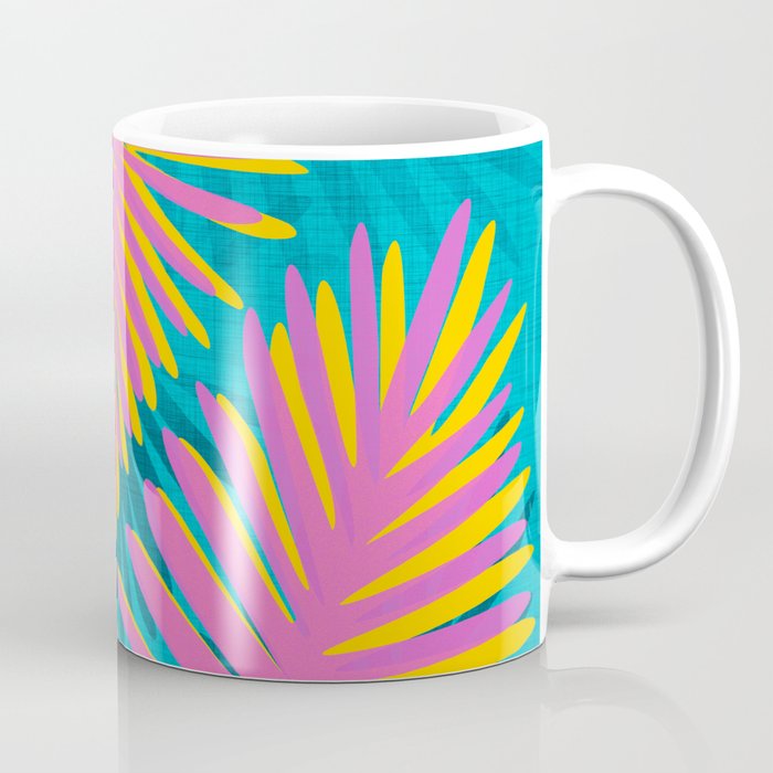 Mid Mod Pink Palm Trees Coffee Mug Gallery Image 1