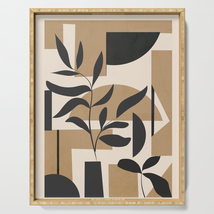 Abstract Foliage 3 Serving Tray Gallery Image 1