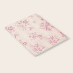 Elegant blush pink white rustic floral vintage stripes Notebook Gallery Image 2