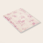 Elegant blush pink white rustic floral vintage stripes Notebook Gallery Image 3