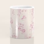 Elegant blush pink white rustic floral vintage stripes Coffee Mug Gallery Image 4