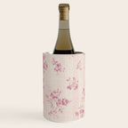 Elegant blush pink white rustic floral vintage stripes Wine Chiller Gallery Image 2