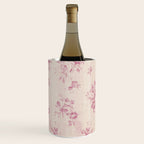Elegant blush pink white rustic floral vintage stripes Wine Chiller Gallery Image 3