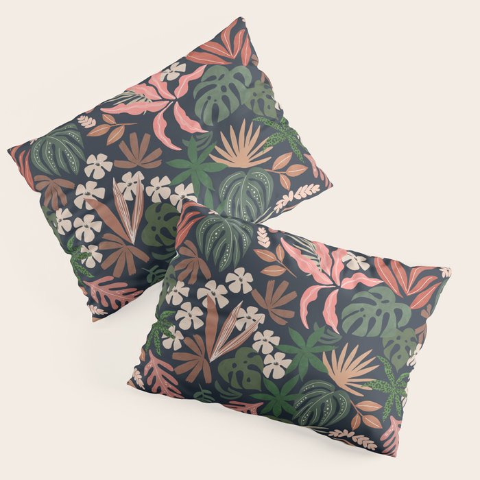Dark Bohemian Tropical Charm Pillow Sham Gallery Image 3