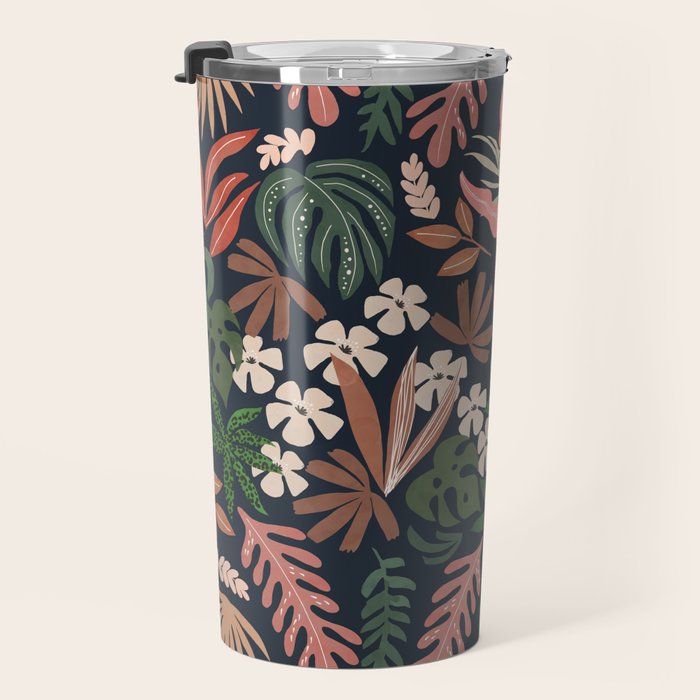 Dark Bohemian Tropical Charm Travel Mug Gallery Image 3