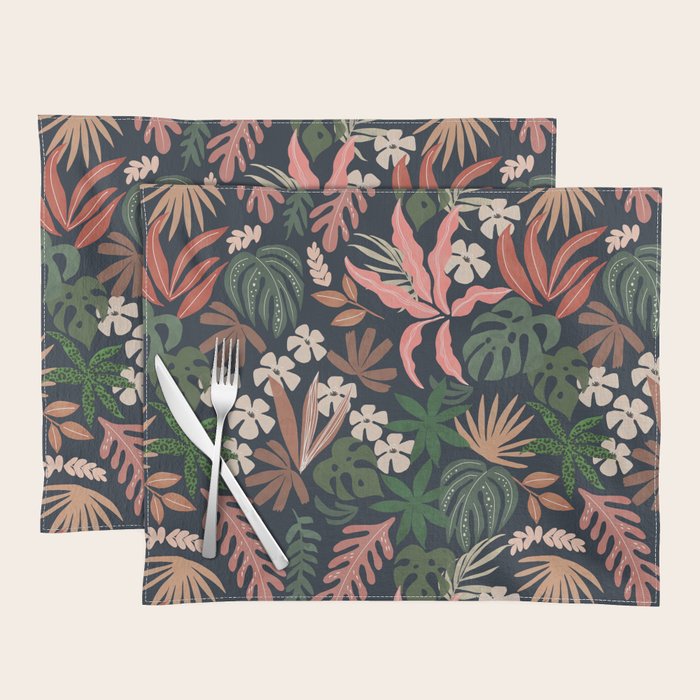Dark Bohemian Tropical Charm Placemat Gallery Image 1