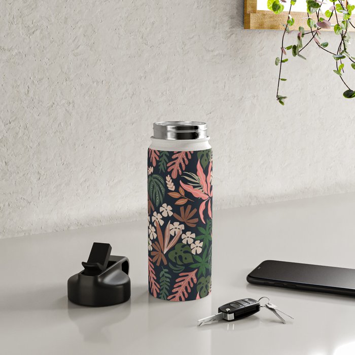 Dark Bohemian Tropical Charm Water Bottle Gallery Image 4