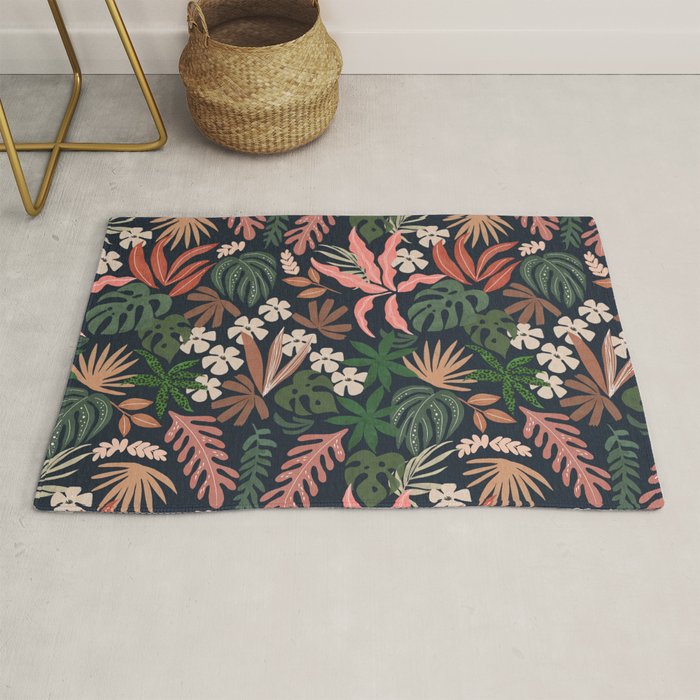 Dark Bohemian Tropical Charm Rug Gallery Image 1