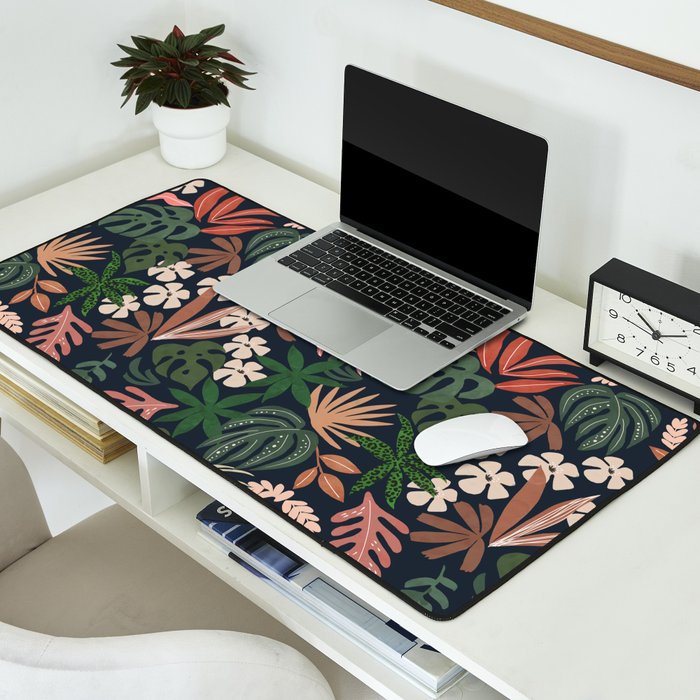 Dark Bohemian Tropical Charm Desk Mat Gallery Image 2