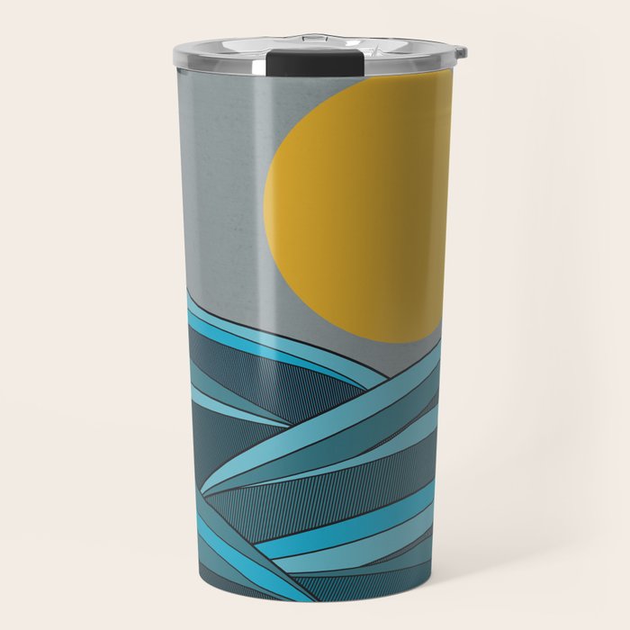 The ocean, waves and sun Travel Mug Gallery Image 1